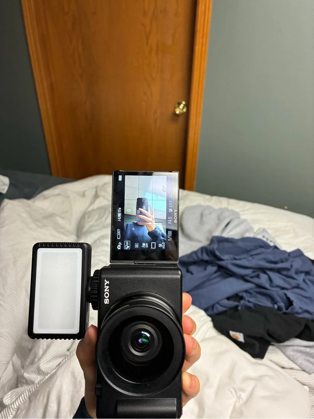 Sony ZV1F Black Compact Digital Camera with Camera LED Light